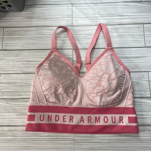 Under armour pink compression sports bra size small - Picture 9 of 11